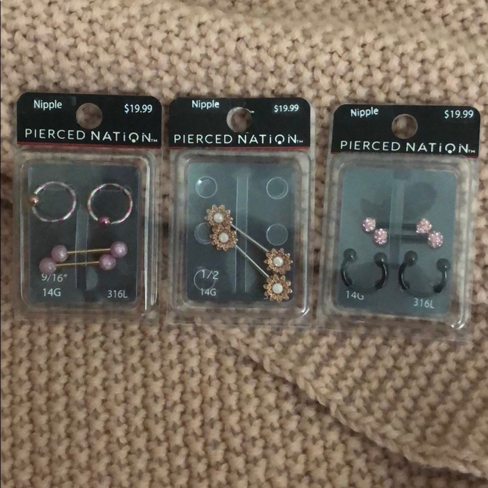 NWT!! Nipple ring bundle!!